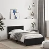 Image de vidaXL Cadre de lit sans matelas avec tête de lit noir 100x200 cm838618