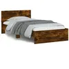 Image de vidaXL Cadre de lit avec tête de lit chêne fumé 100x200 cm