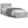 Image de vidaXL Cadre de lit sans matelas avec tÃªte de lit gris bÃ©ton 75x190 cm