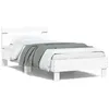 Image de vidaXL Cadre de lit sans matelas avec lumières LED blanc 100x200 cm