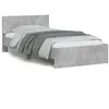 Image de vidaXL Cadre de lit tête de lit et lumières LED gris béton 100x200 cm