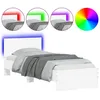Image de vidaXL Cadre de lit avec tÃªte de lit et lumiÃ¨res LED blanc 90x200 cm