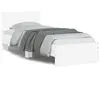 Image de vidaXL Cadre de lit sans matelas avec lumières LED blanc 90x190 cm838834