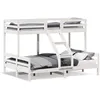 Image de vidaXL Vidaxl Lit Superposé Sans Matelas 80x200/140x200 Cm Blanc Bois Massif