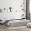 Image de vidaXL Cadre de lit avec tiroirs sans matelas gris bÃ©ton 160x200 cm