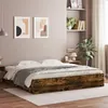 Image de vidaXL Cadre de lit à tiroirs chêne fumé 160x200 cm bois d'ingénierie