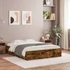 Image de vidaXL Cadre de lit avec tiroirs sans matelas chÃªne fumÃ© 140x200 cm