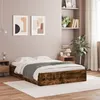 Image de vidaXL Cadre de lit et tiroirs chêne fumé 120x200 cm bois d'ingénierie