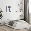 Image de vidaXL Cadre de lit avec tiroirs blanc 90x200 cm bois d'ingénierie
