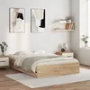 Image de vidaXL Cadre de lit et tiroirs chêne sonoma 135x190 cm bois ingénierie