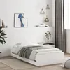 Image de vidaXL Cadre de lit avec tiroirs blanc 75x190 cm bois d'ingénierie
