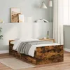 Image de Vidaxl Cadre De Lit Sans Matelas ChÃªne FumÃ© 75x190 Cm