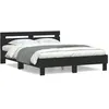 Image de vidaXL Cadre de lit sans matelas noir 140x190 cm3207435