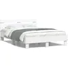 Image de vidaXL Cadre de lit sans matelas blanc 135x190 cm