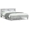 Image de vidaXL Cadre de lit sans matelas gris bÃ©ton 135x190 cm