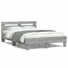 Image de vidaXL Cadre de lit sans matelas sonoma gris 135x190 cm