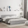Image de vidaXL Cadre de lit avec tÃªte de lit sonoma gris 180x200 cm