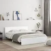 Image de vidaXL Cadre de lit avec tÃªte de lit blanc 140x200 cm
