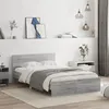 Image de vidaXL Cadre de lit avec tête de lit sonoma gris 120x200 cm