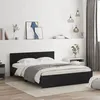 Image de vidaXL Cadre de lit sans matelas noir 140x190 cm3207498