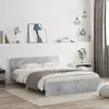Image de vidaXL Cadre de lit sans matelas gris béton 140x190 cm3207500