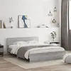 Image de vidaXL Cadre de lit avec tête de lit sonoma gris 140x190 cm