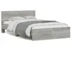 Image de vidaXL Cadre de lit sans matelas sonoma gris 135x190 cm