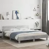Image de vidaXL Cadre de lit avec tête de lit et LED gris béton 180x200 cm