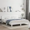 Image de vidaXL Cadre de lit avec LED sans matelas blanc 160x200 cm3207532