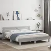 Image de vidaXL Cadre de lit avec LED sans matelas sonoma gris 160x200 cm3207537