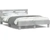 Image de vidaXL Vidaxl Cadre De Lit Avec Tête De Lit Et Led Gris Béton 140x200 Cm