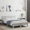 Image de vidaXL Cadre de lit avec LED sans matelas gris béton 120x190 cm3207577