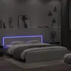 Image de vidaXL Cadre de lit avec tÃªte de lit et LED blanc 200x200 cm