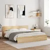 Image de vidaXL Cadre de lit avec LED sans matelas chêne sonoma 180x200 cm3207590