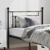 Image de vidaXL Tête de lit métal noir 100 cm