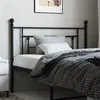 Image de vidaXL Tête de lit métal noir 107 cm