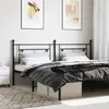 Image de vidaXL Tête de lit métal noir 200 cm