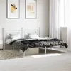 Image de vidaXL Cadre de lit métal sans matelas et tête de lit blanc 183x213 cm