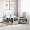 Image de vidaXL Cadre de lit mÃ©tal avec tÃªte de lit/pied de lit blanc 120x190cm