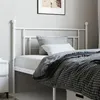 Image de vidaXL Tête de lit métal blanc 100 cm