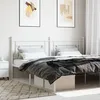 Image de vidaXL TÃªte de lit mÃ©tal blanc 193 cm