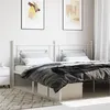 Image de vidaXL Tête de lit métal blanc 200 cm