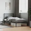 Image de vidaXL Cadre de lit métal sans matelas avec tête de lit noir 90x190 cm