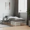 Image de vidaXL Cadre de lit métal avec tête de lit blanc 80x200 cm
