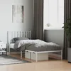 Image de vidaXL Cadre de lit mÃ©tal avec tÃªte de lit blanc 90x190 cm