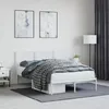 Image de vidaXL Cadre de lit mÃ©tal avec tÃªte de lit blanc 120x190 cm
