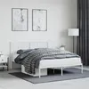Image de vidaXL Cadre de lit métal avec tête de lit blanc 140x190 cm