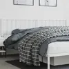 Image de vidaXL Tête de lit métal blanc 200 cm