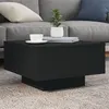 Image de vidaXL Table basse avec lumières LED noir 55x55x31 cm836575