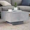 Image de vidaXL Table basse avec lumières LED gris béton 55x55x31 cm836577